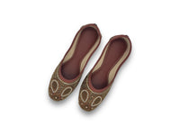 Stunning Copper Gold Indian Ethnic Traditional Womens Jooti Shoes for Wedding Festive Wear