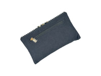 Elite Couture Black Studded Stone Embroidered Hand Clutch