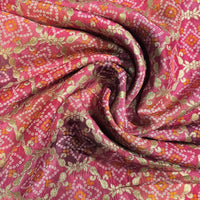 Designer Fabric in Beautiful Prints in Multicolor Embroidered Patterns (Style 2) (1 Yard) (Approx. 10 Meter)